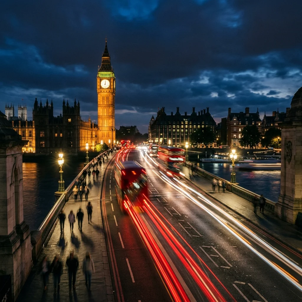 Night Photography Tour London Westminster Light Trails